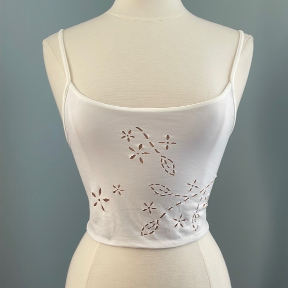NWOT Malizia by La Perla White Floral Camisole